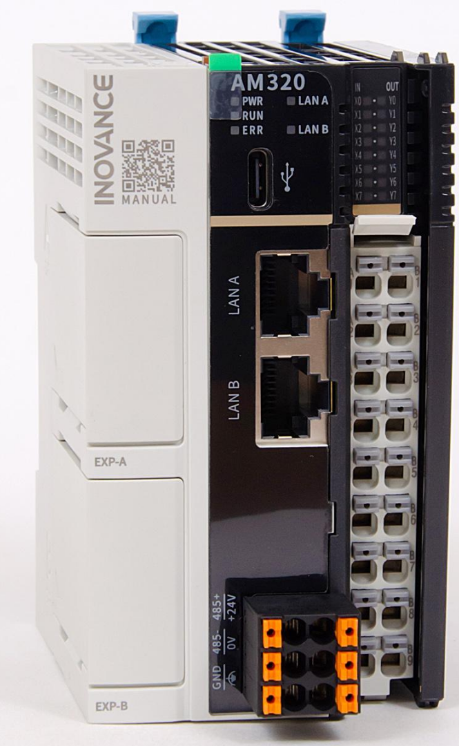 CLP INOVANCE AM320-0808TP-INT - CLP CODESYS - 8ED/8SD PNP (4E/4S 200KHZ)/RS-485/USB-C/ETHERNET