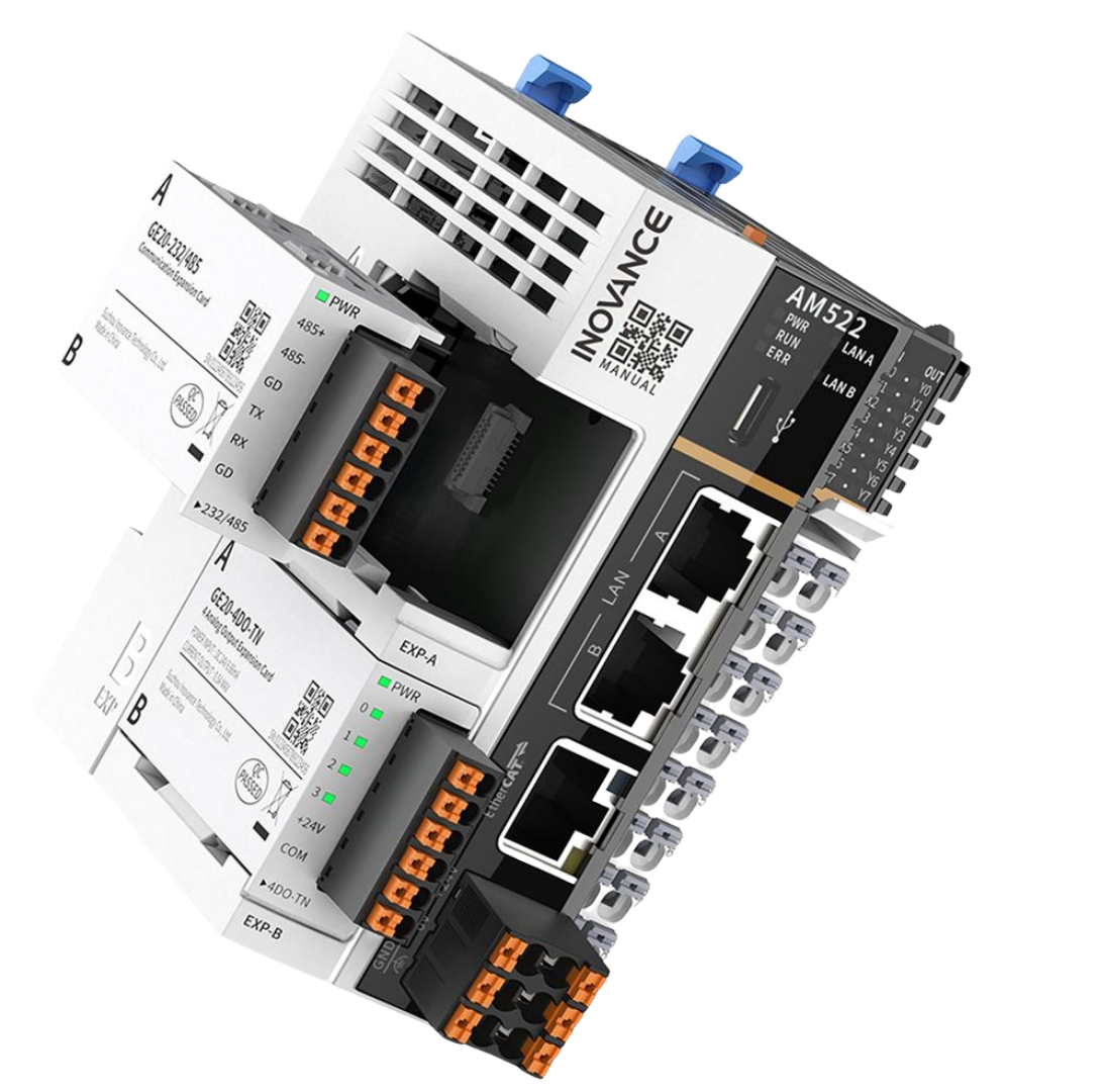 CLP INOVANCE AM521-0808TP-INT - CLP CODESYS - 8ED/8SD PNP (4E/4S 200KHZ)/RS-485/USB-C/ETHERNET/ETHERCAT