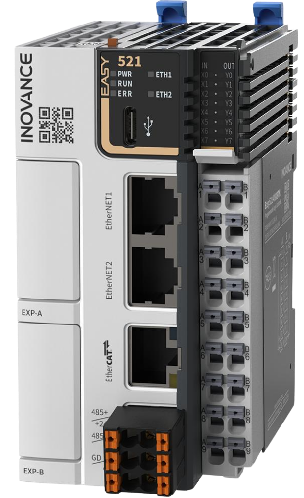 CLP INOVANCE EASY521-0808T-INT - 8ED/8SD (4E/4S 200KHZ)/RS-485/USB-C/ETHERNET/ETHERCAT